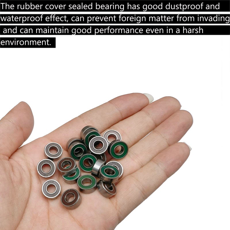 Sackorange 20 pcs MR115-2RS 5x11x4mm Replacement Precision Ball Bearings MR115 2RS - Image 2